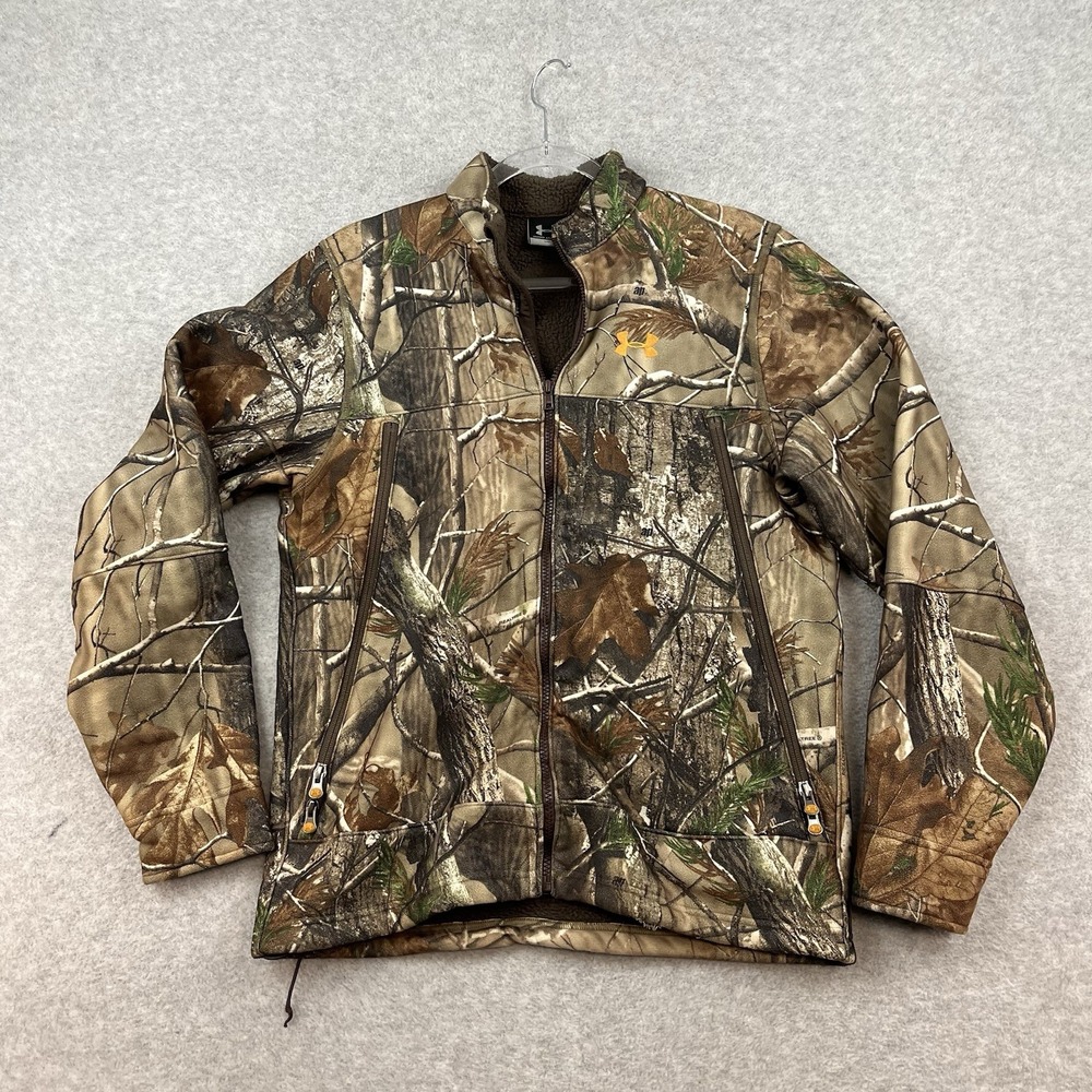Under Armour Fleece Lined Full Zip Jacket Realtree AP Medium Sherpa Camo 1st Gen